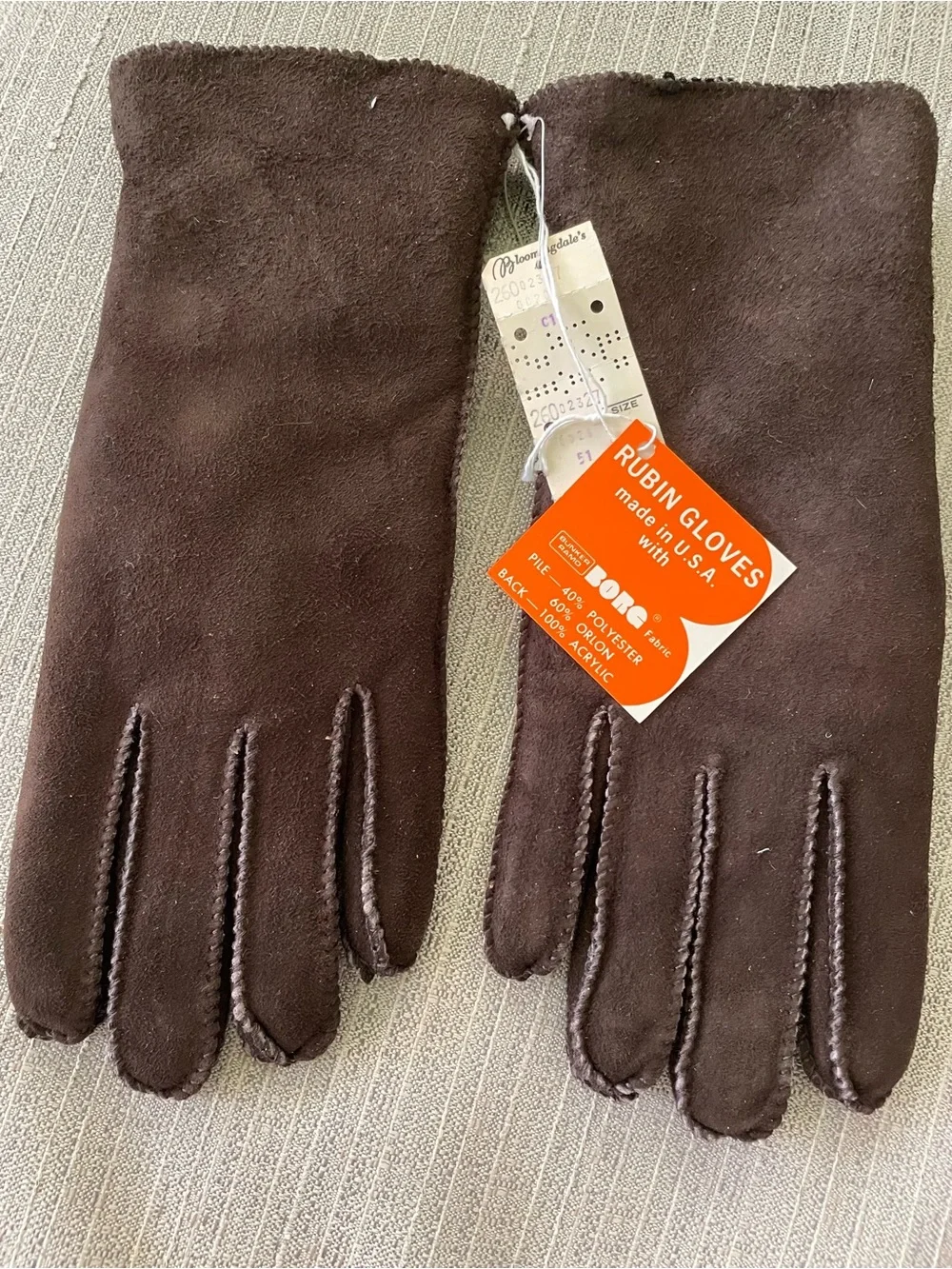 Vintage Country-Aire by Rubin Brown Suede Women's Gloves